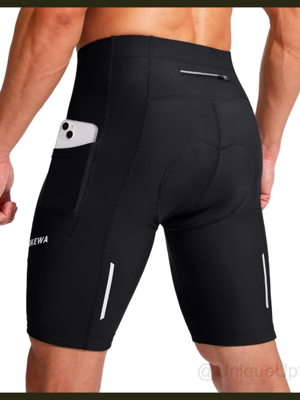 Men's 3D Padded Cycling Bike Shorts UPF 50+ Zipper Pockets